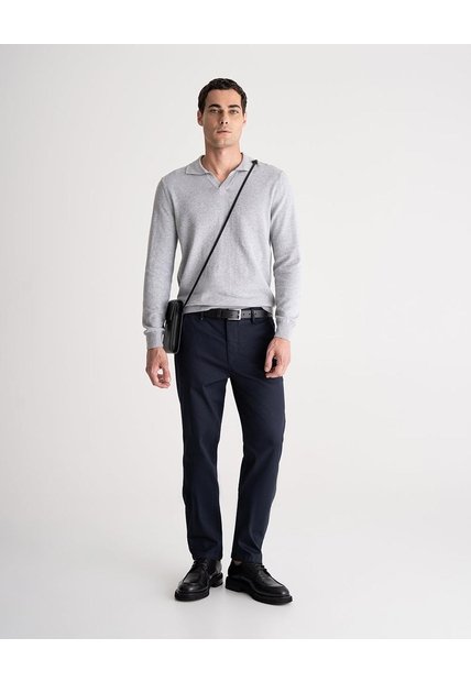 Pantalón Chino Regular Algodón Azul Hombre Azul