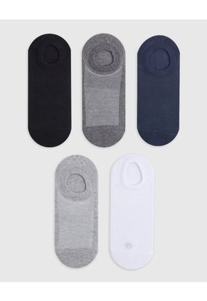 Medias Hombre Tobillera Corta Algodón Pack X5 Surtido