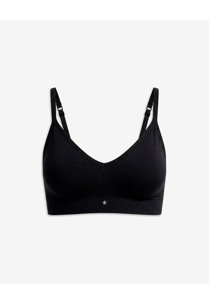 Top Soporte Medio Seamless Copas Removibles Negro Negro