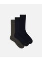 Medias Hombre Largas Acanaladas Pack X3 Surtido de PUNTO BLANCO