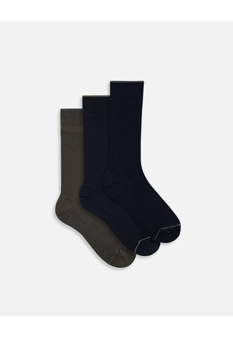 Medias Hombre Largas Acanaladas Pack X3 Surtido PUNTO BLANCO