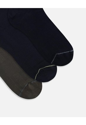 Medias Hombre Largas Acanaladas Pack X3 Surtido