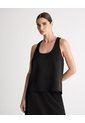 Camisa Esqueleto Satín Negra Mujer Negro de PUNTO BLANCO