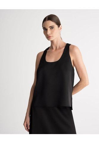 Camisa Esqueleto Satín Negra Mujer Negro PUNTO BLANCO
