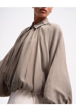 Chaqueta Globo Oversize Café Mujer Cafe