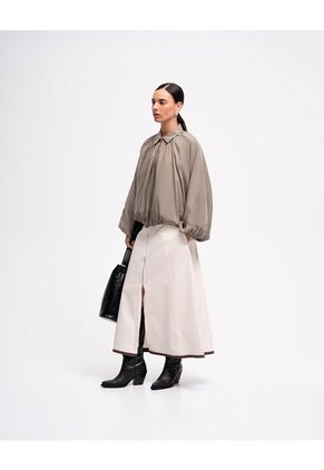 Chaqueta Globo Oversize Café Mujer Cafe