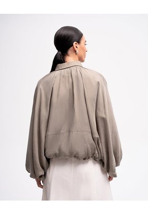 Chaqueta Globo Oversize Café Mujer Cafe