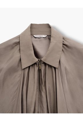 Chaqueta Globo Oversize Café Mujer Cafe