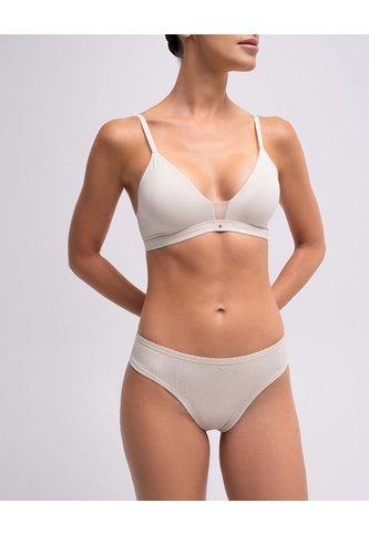 Panty Brasilero En Seamless Tiro Medio Arena Beige PUNTO BLANCO