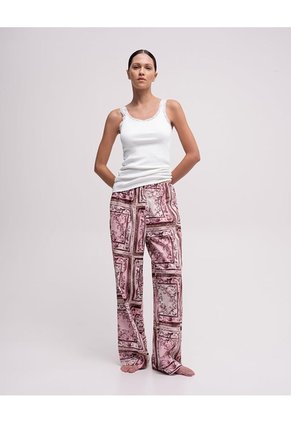 Camiseta Esqueleto Regular Rib Blanca Mujer Blanco