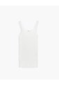 Camiseta Esqueleto Regular Rib Blanca Mujer Blanco de PUNTO BLANCO