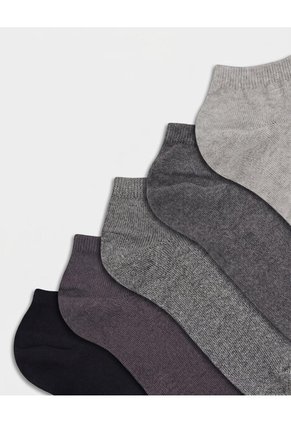 Medias Hombre Tobillera Corta Algodón Pack X5 Surtido