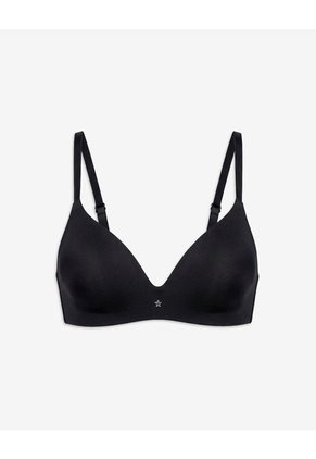 Brasier Soporte Medio Microfibra Negro Negro