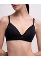 Brasier Soporte Medio Microfibra Negro Negro de PUNTO BLANCO