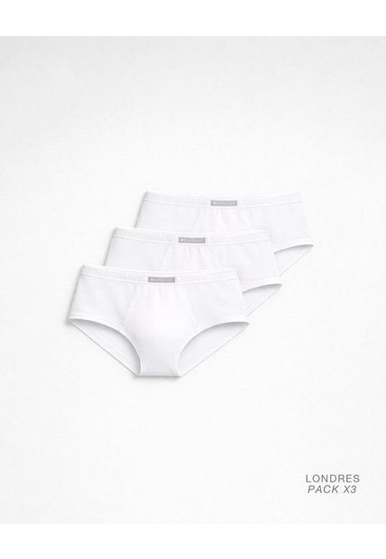 Bóxer Brief Algodón Panel Anatómico X3unds Blanco Blanco