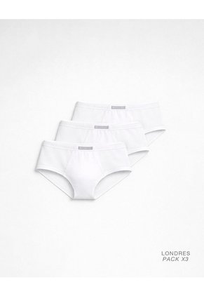 Bóxer Brief Algodón Panel Anatómico X3unds Blanco Blanco