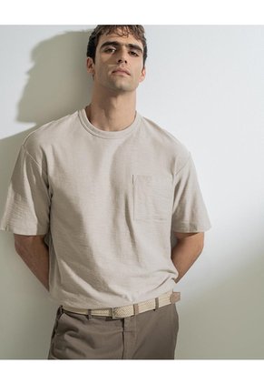 Correa Tejida Beige Hombre Beige