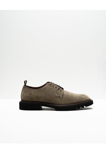 Zapatos Oxford En Cuero Café Hombre Cafe