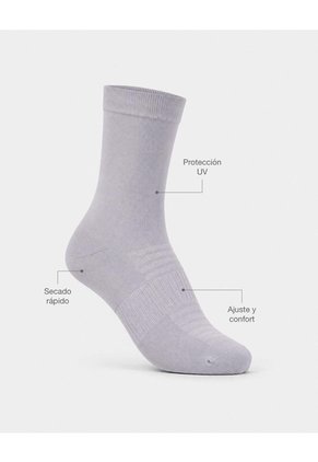 Medias Deportivas Unisex Largas Ciclismo Grises Gris