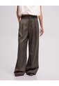 Pantalón Wide Leg Tiro Alto Café Mujer Cafe de PUNTO BLANCO