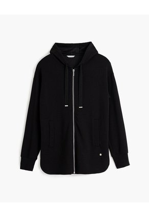 Chaqueta Confort Oversize Tacto Suave Negra Mujer Negro