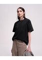 Camiseta Confort Regular Tacto Suave Negra Mujer Negro de PUNTO BLANCO