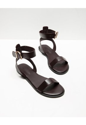 Sandalias Planas Café Mujer Cafe