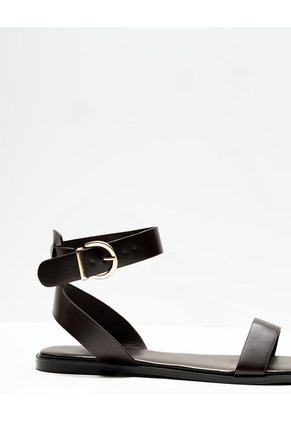 Sandalias Planas Café Mujer Cafe