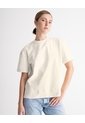 Camiseta Regular Algodón Crema Mujer Beige de PUNTO BLANCO
