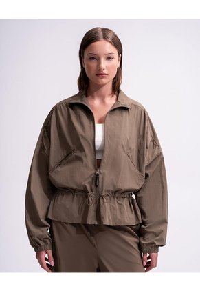 Chaqueta Rompevientos Regular Café Mujer Cafe