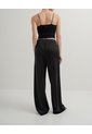 Pantalón Confort Tiro Alto Tacto Suave Negro Mujer Negro de PUNTO BLANCO