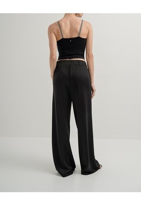 Pantalón Confort Tiro Alto Tacto Suave Negro Mujer Negro