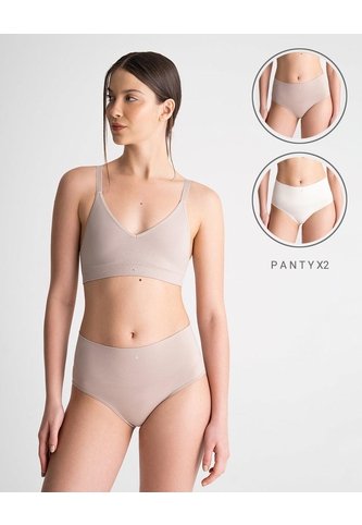 Panty Clasico Seamless Tiro Alto X2unds Surtido Multicolor PUNTO BLANCO