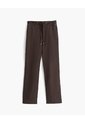 Pantalón Recto Tiro Lino Café Mujer Cafe de PUNTO BLANCO