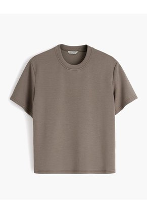 Camiseta Confort Regular Tacto Suave Café Mujer Cafe