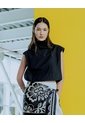 Blusa Globo Cuello Tortuga Negra Mujer Negro de PUNTO BLANCO