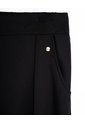 Pantalón Confort Tiro Alto Tacto Suave Negro Mujer Negro de PUNTO BLANCO