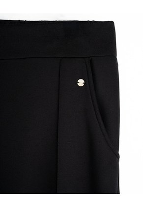 Pantalón Confort Tiro Alto Tacto Suave Negro Mujer Negro