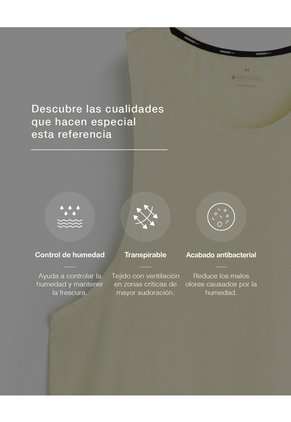 Camisilla Deportiva Control Humedad Amarilla Humedad Amarillo
