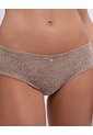 Panty Cachetero Microfibra Encaje Beige Beige de PUNTO BLANCO