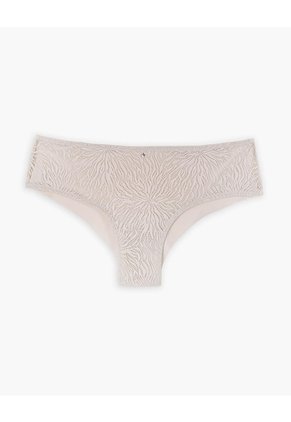 Panty Cachetero Microfibra Encaje Beige Beige