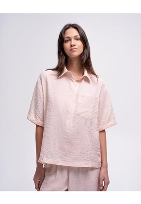 Camisa + Pantalón De Pijama Rosado Mujer Rosa