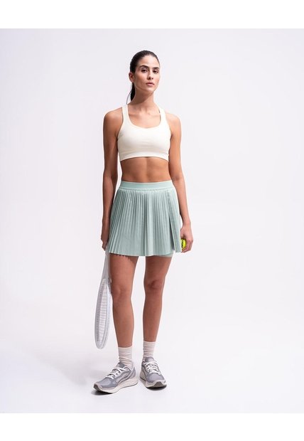 Falda De Tenis Ciclista Interno Verde Mujer Verde