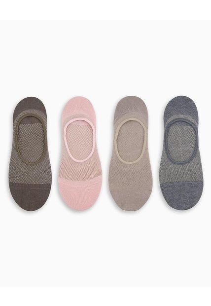 Medias Mujer Baleta Algodón Pack X4 Surtido