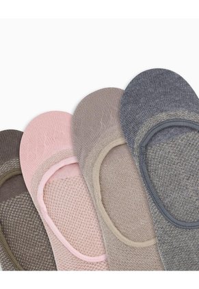Medias Mujer Baleta Algodón Pack X4 Surtido