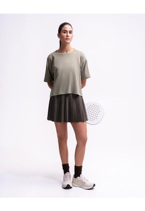 Falda De Tenis Ciclista Interno Café Mujer Cafe
