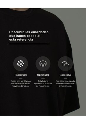 Camiseta Deportiva Tacto Frío Negra Mujer Negro