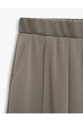 Pantalón Confort Tiro Alto Café Mujer Cafe
