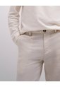 Pantalón Chino Regular Lino Caqui Hombre Beige de PUNTO BLANCO