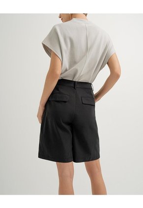 Short Tiro Alto Negro Mujer Negro